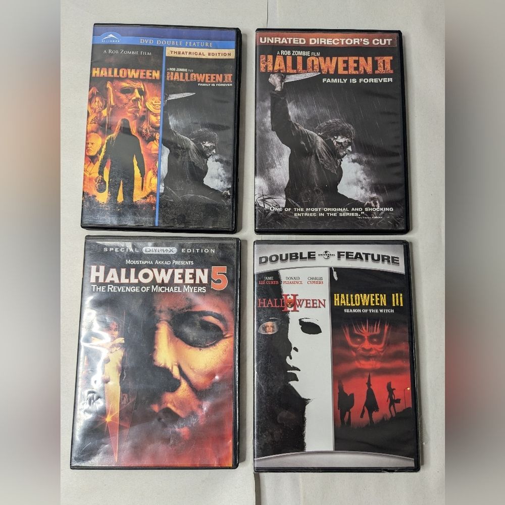 Halloween Michael Myers DVD Movies Set of 4 Rob Zombie A-3